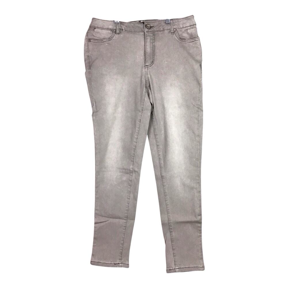 Ellos Women’s Grey Slim Fit Ankle Jeans Stretch Size 10 New